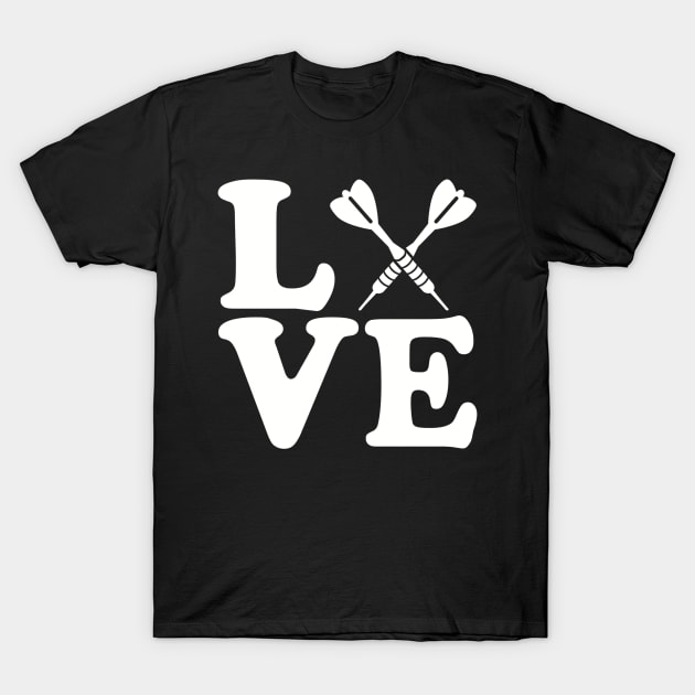 Darts love T-Shirt by Designzz